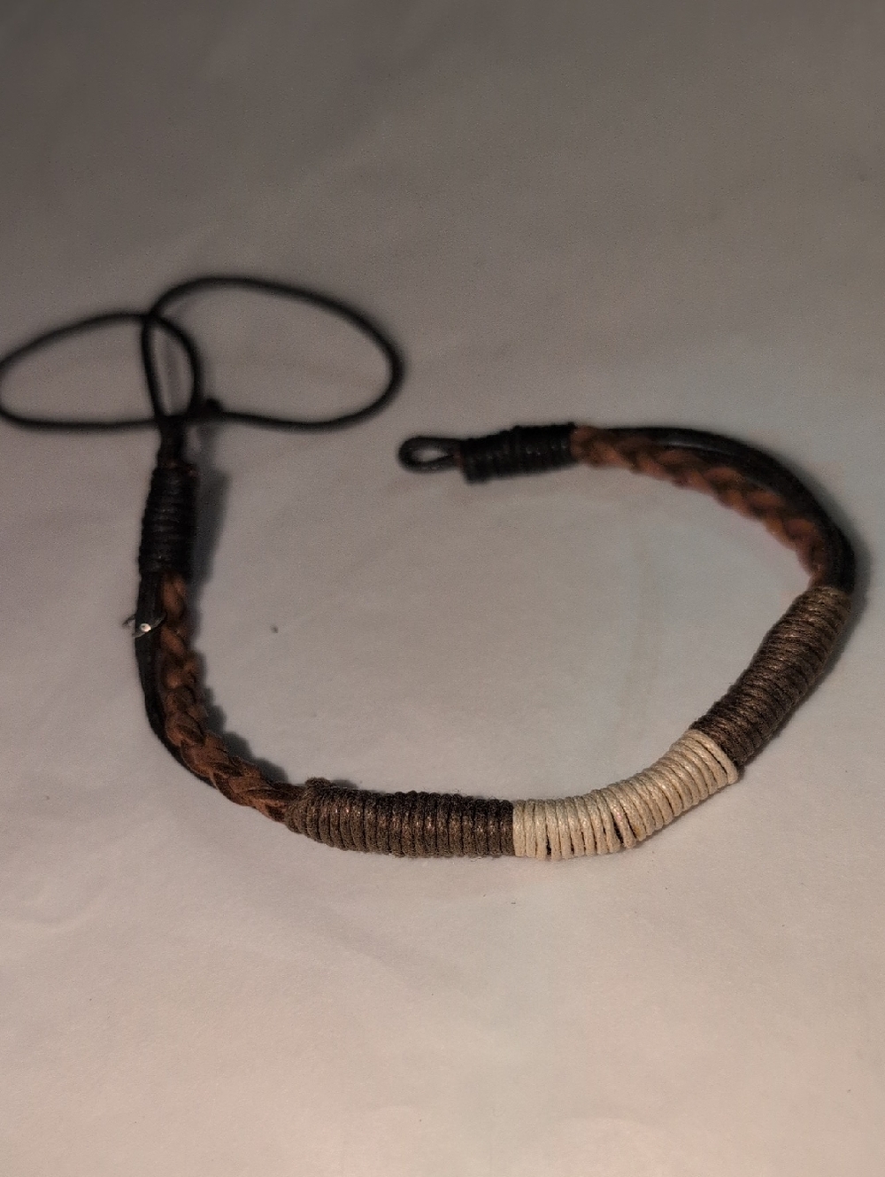 ❤️‍🔥10/$10❤️‍🔥 Braided Cord Faux Leather Bracelet - Brown and Cream